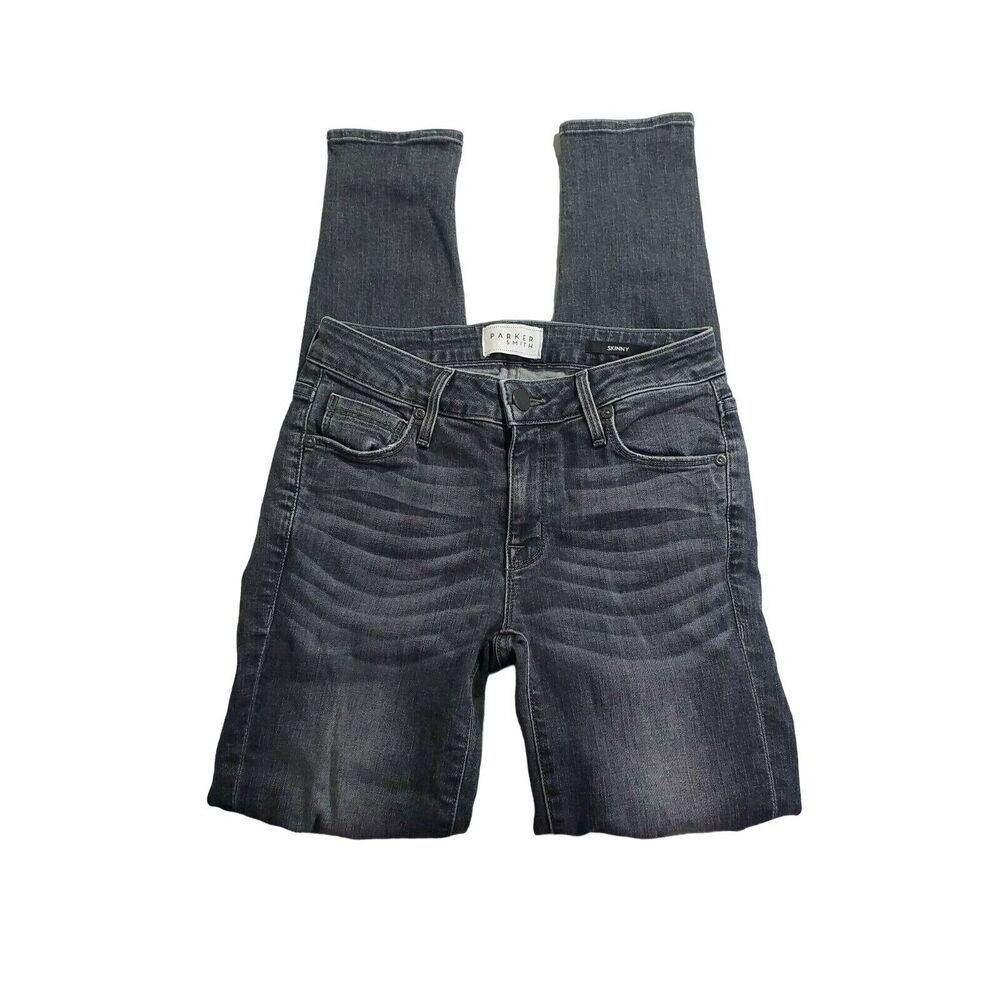 Parker Smith Jeans‎ Size 25 Womens Dark Wash Destroyed Low Rise Skinny Leg Denim